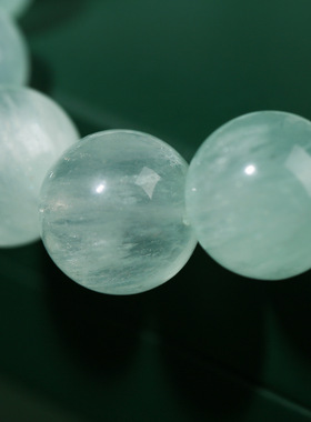 天然薄荷绿兔毛萤石手链干净清爽高级感水晶手串纯净美好水晶手串