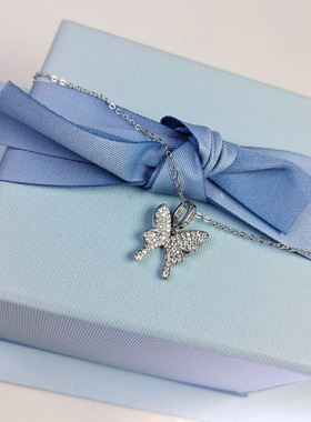 严浩翔演唱会同款周边蝴蝶锁骨链轻奢优雅灵动饰品生日礼物项链女