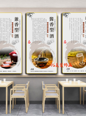 酱香型白酒装饰挂画浓香型清香型白酒八大香型墙面宣传贴壁画海报