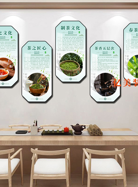 红茶绿茶黑茶青茶六大茶类挂画碧螺春金骏眉毛尖龙井茶叶店装饰画