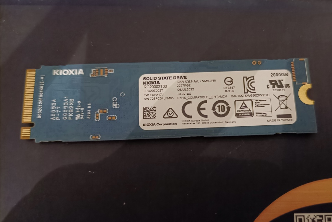 东芝 铠侠 固态硬盘 rc20 2t ssd nvme pcie m.2 电脑拆机 2280 - 图2