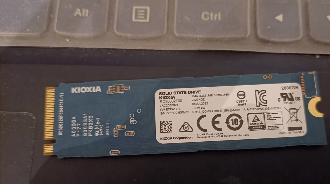 东芝 铠侠 固态硬盘 rc20 2t ssd nvme pcie m.2 电脑拆机 2280 - 图2