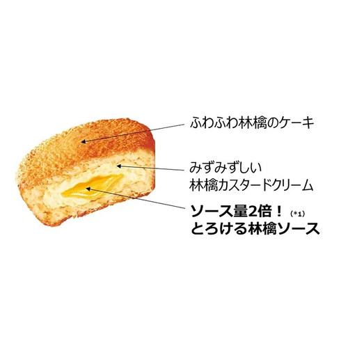 爆浆流心！日本乐天Lotte卡仕达苹果蛋糕双倍酱料富士果汁松软6枚 - 图2