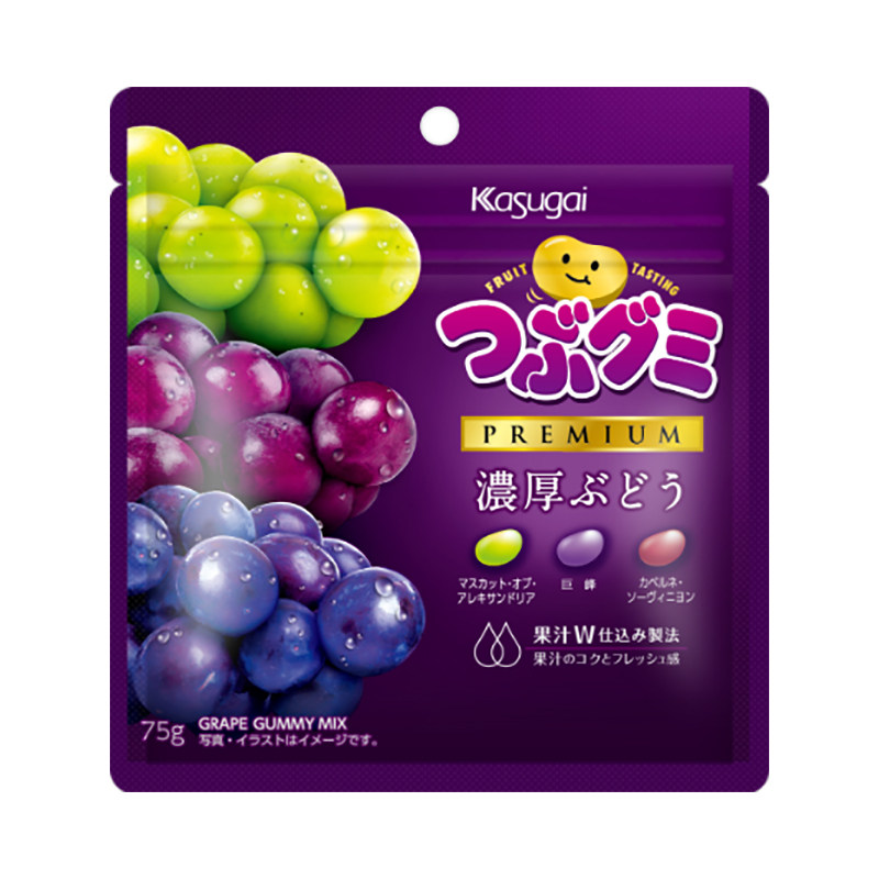 3包包邮现货日本Kasugai 春日井三种浓厚葡萄果汁味颗粒脆皮软糖,淘宝优惠券,粉丝福利购,淘宝优惠卷