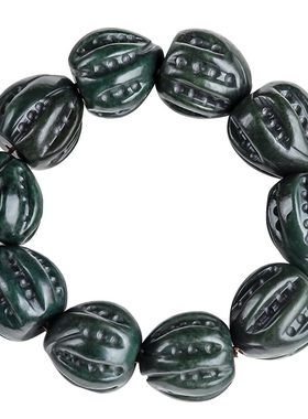 天然和田玉墨玉文玩核桃玉石手串盘玩珠子手链时尚高端男手饰佛珠