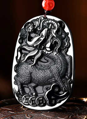 麒麟墨翠a货玉佩吊坠