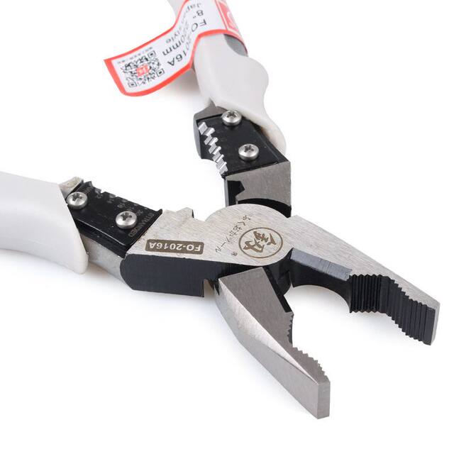 Fukuoka Tools Strength Saving Multifunctional Wire Cutter Insert Pliers Flat-Out Wire Cutter 8 Inch FO-2016A