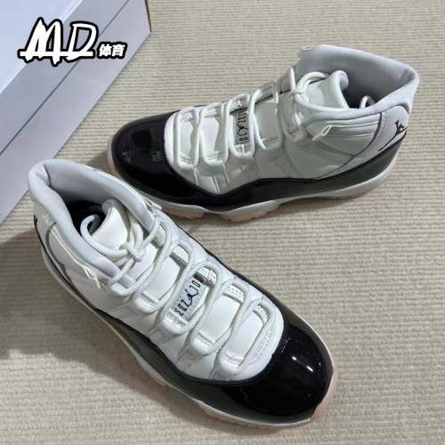 耐克NIKE Air Jordan11 AJ11棕色女子减震中帮篮球鞋AR0715-101-图1