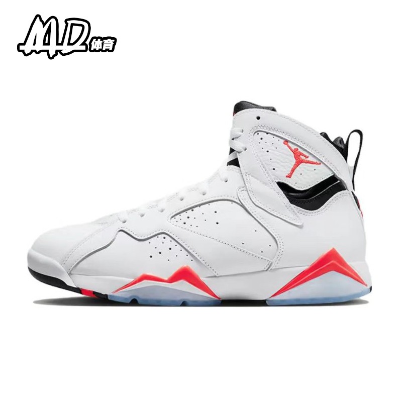 耐克NIKE Air Jordan 7 AJ7 白红色男子复古高帮篮球鞋CU9307-160 - 图3