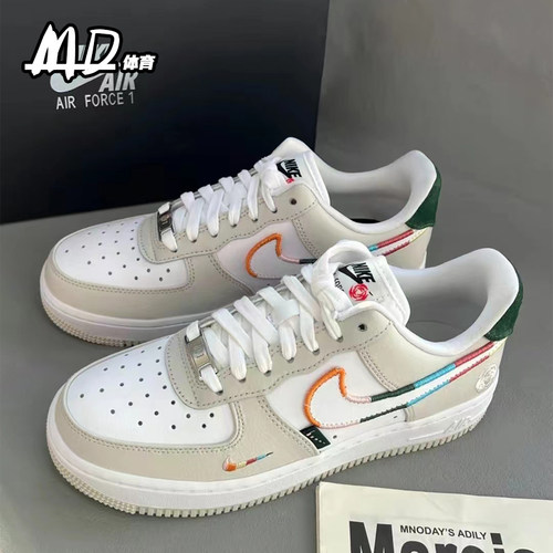 耐克 NIKE AirForce1Low空军一号AF1白色女款低帮板鞋 FN8924-111 - 图0
