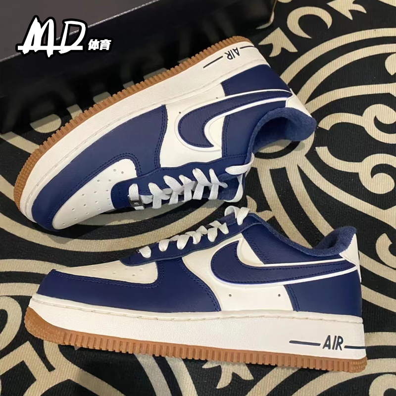 耐克NIKE AirForce1Low空军一号AF1白蓝色男子低帮板鞋DQ7659-101 - 图1