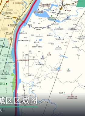 源城区区域图 现代简约装饰画 办公室挂画 定制地图挂图