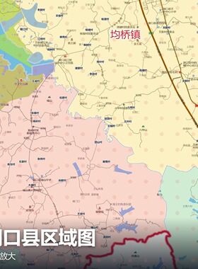 湖滨区区域图 现代简约装饰画 办公室挂画 定制地图挂图