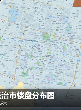现代简约城市地图装饰画办公室挂图无框相纸印刷120x90cm