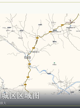 满城区区域图 现代简约装饰画 办公室挂画 定制地图挂图