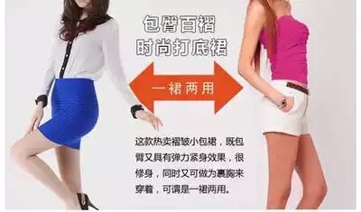 2019新款春夏半身裙包臀裙短裙女一步裙高腰修身弹力包裙大码 - 图1