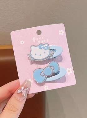 韩版可爱Kitty猫儿童边夹发饰