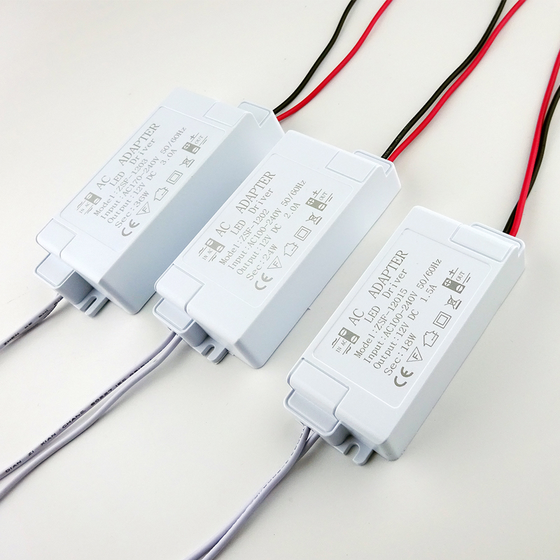 220v转DC12V变压器超薄开关电源1A2A3A5A低压LED软灯带条橱柜驱动 - 图3