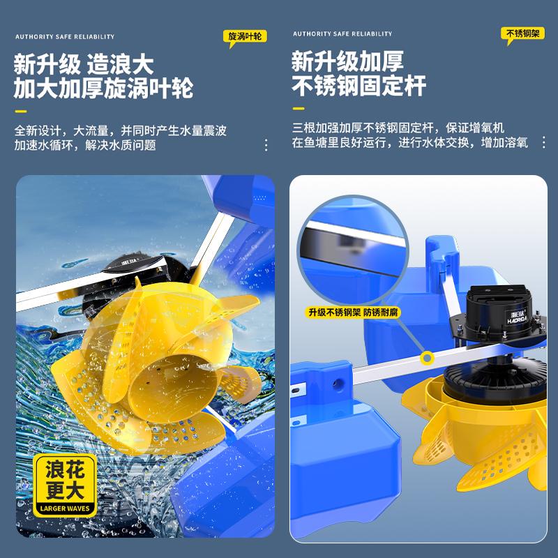 永磁变频鱼塘增氧机叶轮式养殖增氧泵全自动节能大功率曝气制氧泵 - 图1