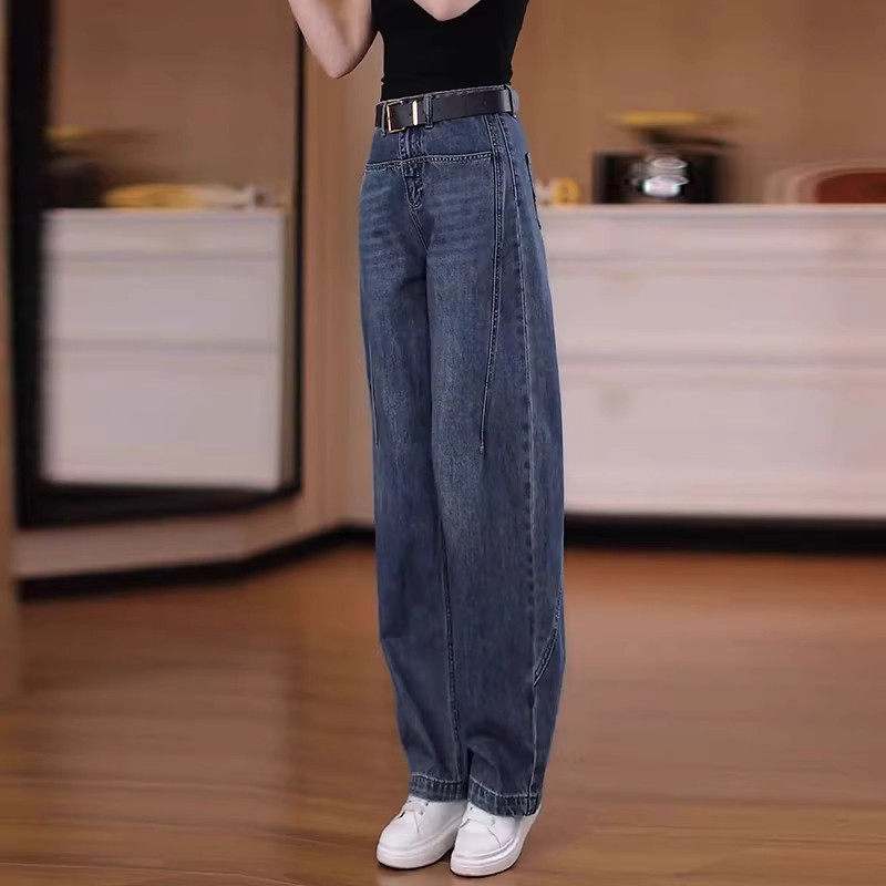 爆款复古阔腿牛仔裤春秋季2026新款时髦洋气显瘦加绒直筒弯刀裤子,淘宝优惠券,粉丝福利购,淘宝优惠卷