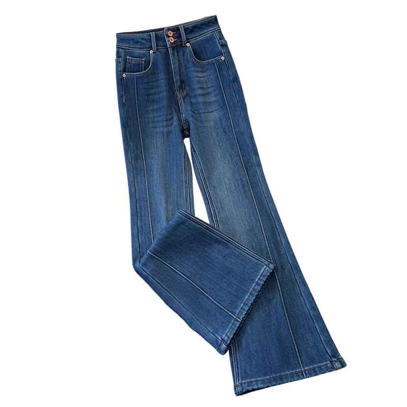 复古加绒微喇牛仔裤女秋冬季2025新款显瘦弹力马蹄裤巨显瘦喇叭裤,淘宝优惠券,粉丝福利购,淘宝优惠卷