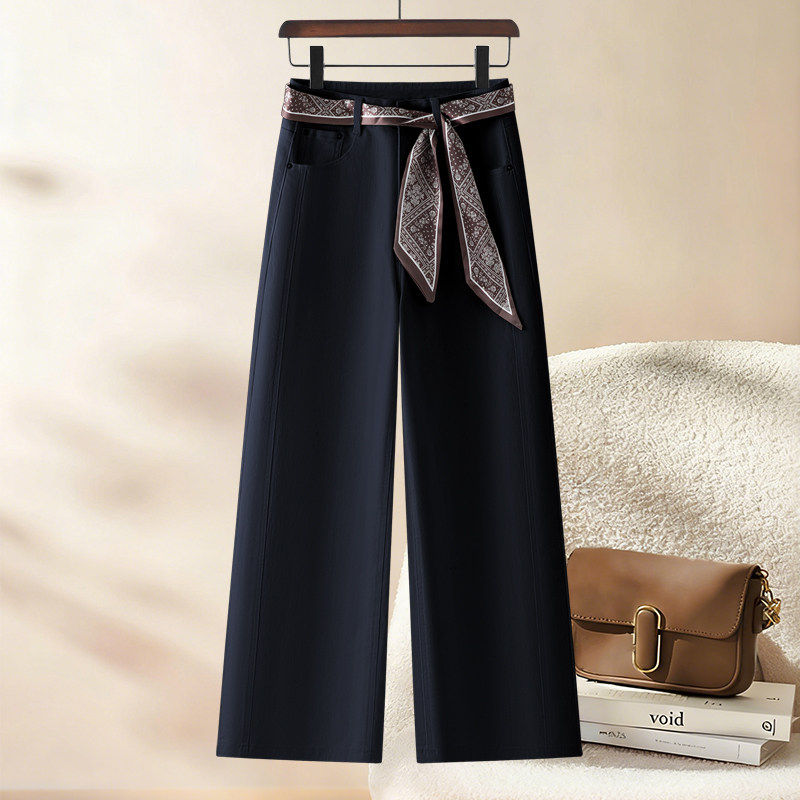 红色复古阔腿牛仔裤女2026新款春季美式高腰显瘦宽小个子直筒裤子,淘宝优惠券,粉丝福利购,淘宝优惠卷