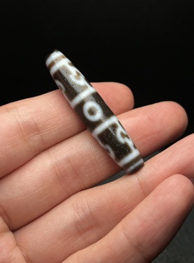 藏传玛瑙天珠吊坠精品莲师三眼天珠莲师法器天珠吊坠挂件10*50