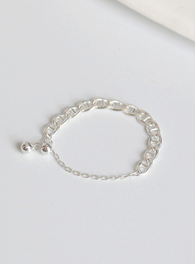 Kissilver女S925纯银链条戒指