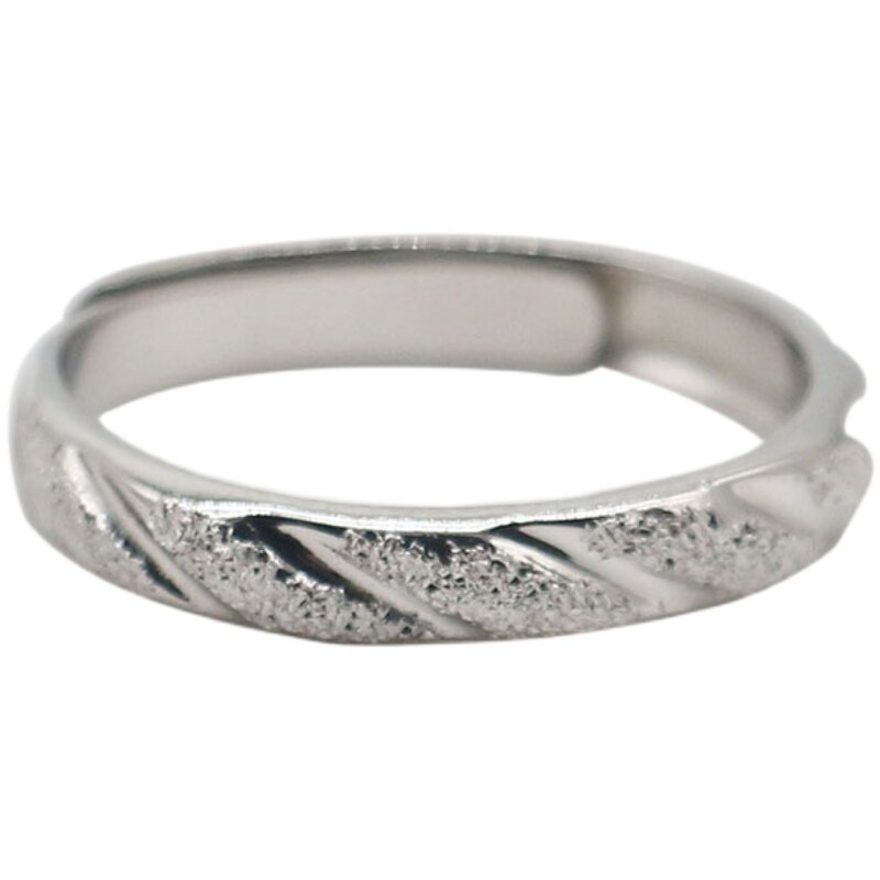 Frosted simple ring free engraving couple fashion