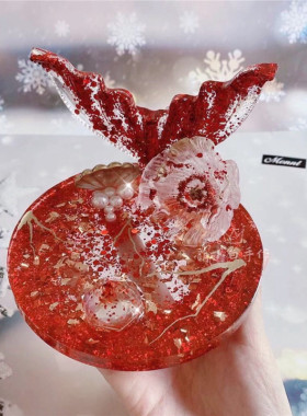 鱼尾手机架水晶滴胶成品桌面摆件