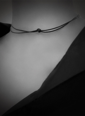 蜡绳合金双层女百搭锁骨链choker