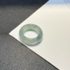 Nuobing light blue background jadeite ring with loose stones, natural Myanmar A-grade ring