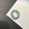 Nuobing light blue background jadeite ring with loose stones, natural Myanmar A-grade ring