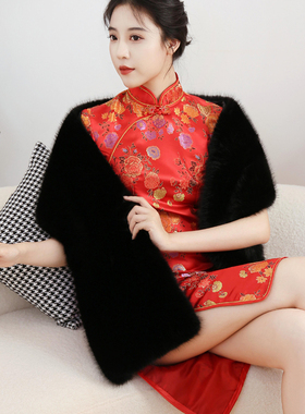 冬季韩版女高级感披肩