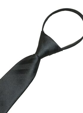 男士黑色系列新郎西装休闲商务应聘领带8厘米懒人一拉得拉链领带