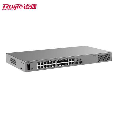 Ruijie锐捷睿易26口交换机RG-ES224G2MS-P-E 24口千兆POE供电+2口2.5G光SFP口 AI云网管型网络集线器 智能 - 图0