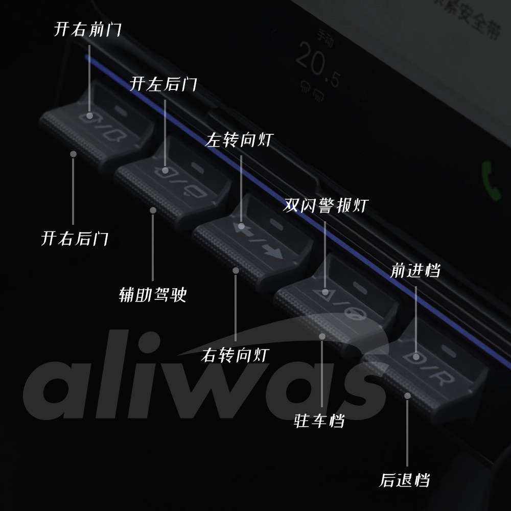 aliwas小米SU7款特斯拉屏下中控实体按键适配MODEL Y/3各种车型