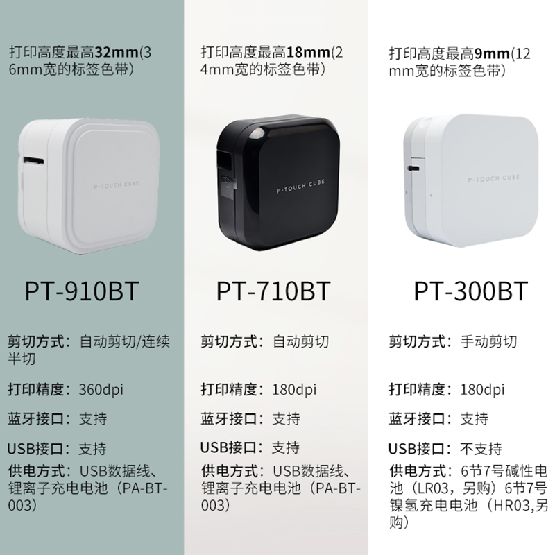 兄弟标签机PT-P910BT手机蓝牙连接电脑p300bt p710bt固定资产线缆 - 图0