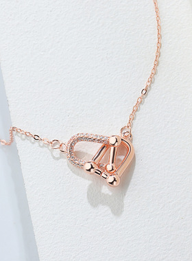 日韩版小众设计s925纯银马蹄扣项