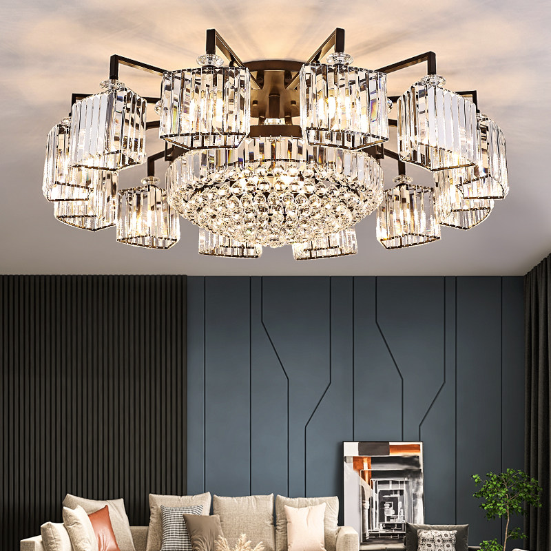 简约现代大气客厅主灯水晶灯轻奢高级感卧室吸顶灯具豪华大厅大灯,淘宝优惠券,粉丝福利购,淘宝优惠卷