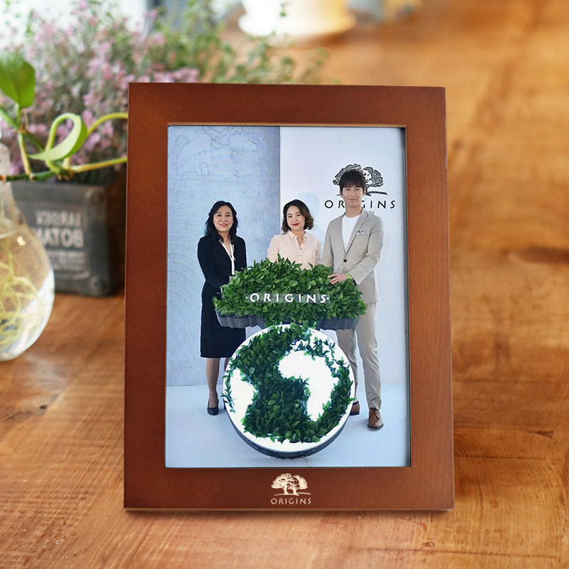 实木相框摆台定制刻字木质像框7寸8寸6A4 可加洗照片创意商务礼品 - 图3