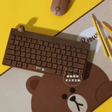 Корейская линия друзья бухую медведь беспроводная клавиатура настольная ноутбука S Тихий клавиатура Мини милая девушка