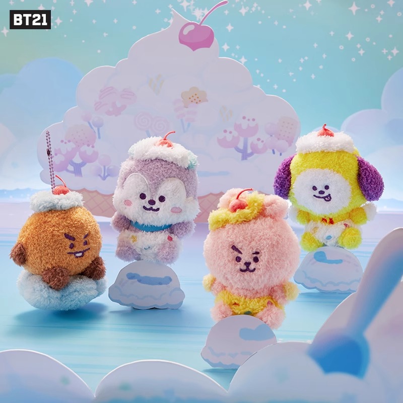 BT21防弹少年团On the Cloud系列毛绒公仔挂件玩偶挂饰卡通包挂 - 图2