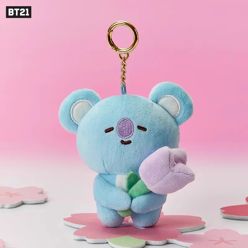 BT21 防弹少年团SPRING DAY系列毛绒公仔钥匙扣挂件玩偶包挂饰女 - 图1