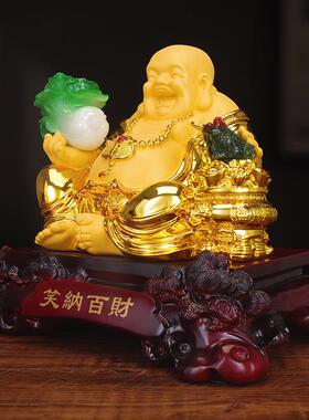 招财大肚弥勒佛佛像摆件供奉菩萨客厅镇宅保平家居安办公室装饰品