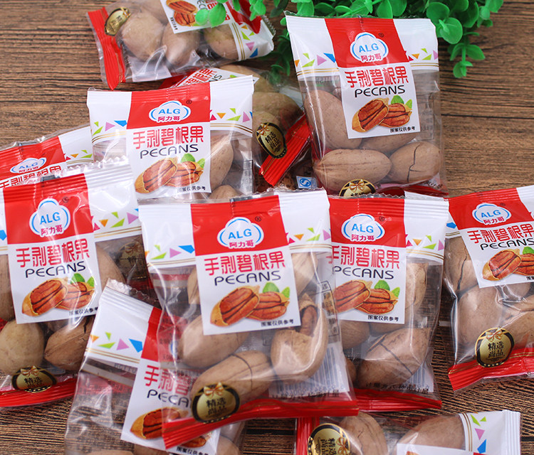 阿力哥手剥碧根果独立小包长寿果休闲零食袋装坚果炒货奶油味