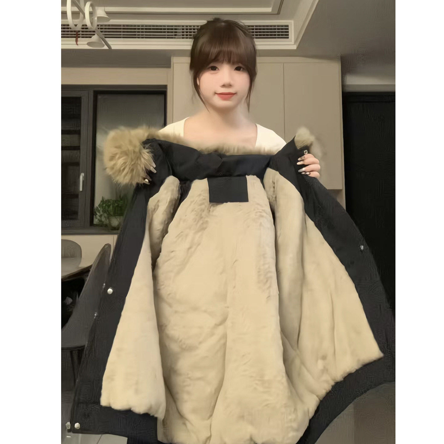 小熊加绒派克服冬装韩系棉服女款2025新款冬季独特加厚棉袄厚外套,淘宝优惠券,粉丝福利购,淘宝优惠卷