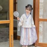 Детское осеннее ханьфу, платье, комплект, китайский стиль