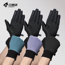 Lamparda Grip Suede Warm Riding Gloves Autumn Winter Full Finger Road Mountain Bike Long Finger Shock Absorbing Bike man and woman