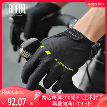 Lamparda touch-screen riding gloves shock absorbing full finger spring summer season long finger road mountain bike cyclist